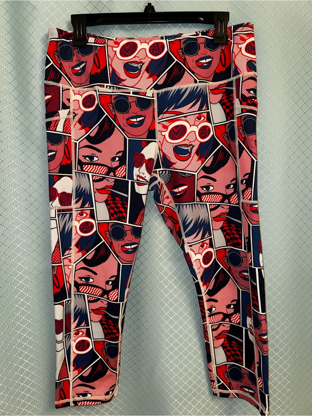 Constantly Varied Gear (CVG) Capri Leggings, XL, Pop Art Comic Print